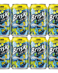 Brisk Iced Tea Pack of 8 12 Oz Cans with Bay Area Marketplace Napkins Lemon