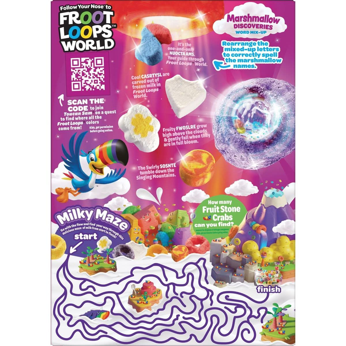 Kelloggs Froot Loops Breakfast Cereal Kids Cereal Family Breakfast Original with Marshmallows 8 Boxes