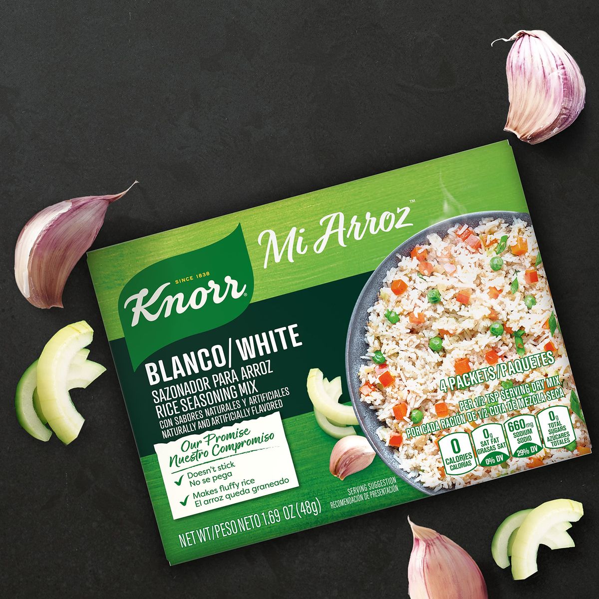 Knorr Mi Arroz Rice Seasoning Mix Add Authentic Flavor To Any Dish White Delicious Homemade Flavor in Our Seasonings 169 oz 4 Count Pack of 12