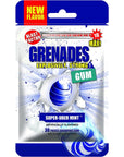 Grenades Gum  30ct Bag  STRONG MINT GUM SuperUber Mint  Ultimate Fresh Breath  Serious Sinus Busting Power