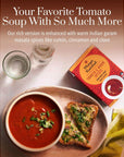 Maya Kaimal Foods Inspired Soup 176oz Pack of 4  Tomato Soup wMild Warm Spices  Heat and Eat Meals  Vegan GlutenFree  NonGMO Package Soups Ready to Eat