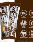 FITCRUNCH Protein Bars Snack Size Variety Pack Gluten Free 18 Pack