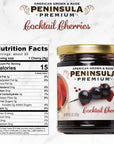 Peninsula Premium Cocktail Cherries  Award Winning  Deep BurgundyRed  Silky Smooth Rich Syrup  Luxe Fruit Forward SweetTart Flavor  American Grown  Made 105 oz 3Pack