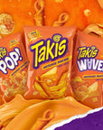 Takis Waves Intense Nacho, Nacho Cheese Flavored Cheesy Potato Chips, Multipack 20 bags, 2.5 Ounces Each