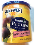 Sunsweet Amazin Prunes With Pits Breakfast Prunes 16 oz Container