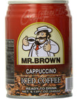 Mr Brown Iced Coffee Cappuccino 812 Fl Oz Pack of 24