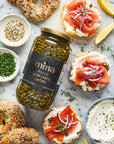 Mina Capers Non Pareil 335 oz Perfect Mediterranean Seasoning or Garnish Moroccan Capers Jar Made with only Capers Water Vinegar and Sea Salt Non GMO Keto Vegan Gluten Free