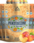 Lt Blenders Peach Bellini in a Bag  Wine Slushie Mixes  Each Bag Makes 12 Gallon of Frozen Peach Bellini Mix  NonGMO Wine Freezer mix  Make with Wine Liquor or as a Mocktail  Pack of 5