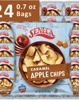 Seneca Caramel Apple Chips | Made from Fresh Apples | 100% Red Delicious Apples | Yakima Valley Orchards | Crisped Apple Perfection | Foil-Lined Freshness Bag | 0.7 ounce (Pack of 24)