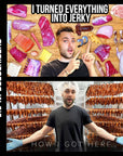 MaxJerky Jerky Variety Pack Montreal Maple Bacon Texas BBQ Beef Jerky New York Buffalo Chicken Jerky and Sichuan Chili Chicken Jerky 4 Pack