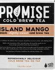 Promise Beverages Slightly Sweet Island Mango Cold Brew Tea On Tap 1 Gallon  128 fluid ounces Rainforest Alliance Certified Bag In Box Liquid Ready To Drink Sweetened with Stevia