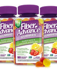 Fiber Advance Gummies | 100% Plant Based Fiber Supplement for Digestive Health | Chicory Root Inulin Prebiotic Fiber Gummies for Adults | Gluten Free, Vegetarian, & Non-GMO (Pack of 3)