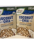 Simply Nature 2 boxes 123 oz NonGMO Organic Coconut Chia Granola Cereal