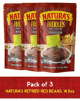 Naturas Refried Red Beans 1411oz Pouch Pack of 3