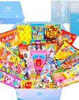 Sakura Box Japanese Candy  Snacks Dagashi Set  Pamphlet 50 Pieces Japanese Food Gift Box