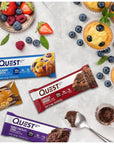 NOSH PACK Quest Protein Bars Variety Pack 10 Pack Bulk Nutrition Breakfast Bar Low Carb Gluten Free Keto Snack with Nosh Pack Bag