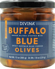 Divina Spicy Buffalo Blue-Cheese-Stuffed Greek Olives, 13 Ounce Net Weight