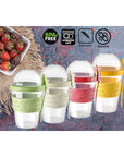 GanoOne Breakfast On the Go Cups Take and Go Yogurt Cup with Topping Cereal or Oatmeal Container Portable Lux Yogurt Cereal ToGo Container with Top Lid Granola  Fruit Compartment Yellow