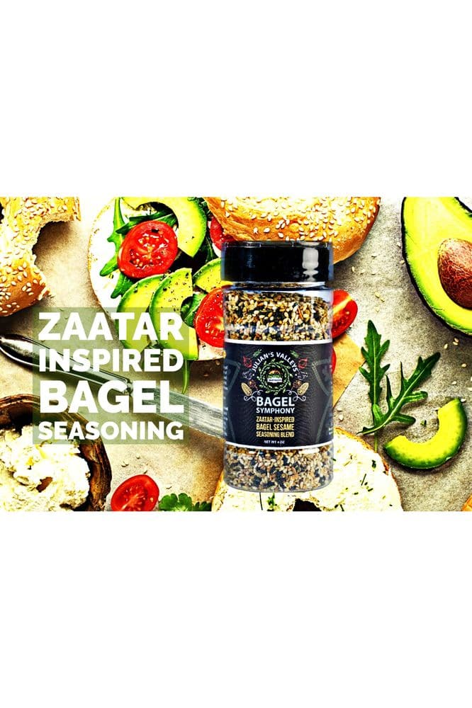 Zaatar-Inspired Everything Bagel Seasoning Blend By Julian&#39;s Valleys - Original Bagel Sesame Spice with Thyme - 4OZ