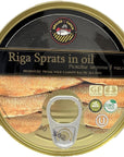 Grilled Catch Riga Sprats Smoked Brisling Sardines in oil 56 oz Pack of 12