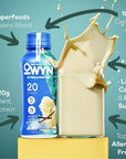 OWYN Only What You Need Protein Shake 20g Vegan Protein Ready to Drink Dairy Free Great Taste 4g Sugar 5g Net Carbs Strawberry Banana Variety Pack 12 Fl Oz 12 Pack