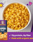 Annies Super Mac Protein Macaroni And Cheese Dinner Shells  Real Aged Cheddar 6 oz Pack of 12