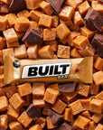 Built Protein Bars Salted Caramel 12 Count 173oz Bars Gluten Free Protein Snacks with 17g of High Protein Chocolate Protein Bar only 130 calories  4g sugar Great On The Go Protein Snack