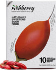 Miracle Berry by Richberry 1 Pack of 10 Halves 1g Naturally Sweetens Sour Food 100 Freezedried Premium Fruits No Preservatives Great for Snacks and Taste Tripping Vegan