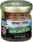 Crown Prince Flat Fillets of Anchovies in Olive Oil 15 Oz