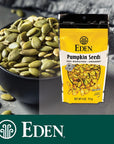 Eden Organic Pumpkin Seeds Dry Roasted and Lightly Salted 4 oz 6Pack