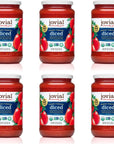 Jovial Diced Tomatoes  Organic Tomatoes NonGMO USDA Certified Organic No Additives BPAFree No Added Sugar No Salt Added Recyclable Glass Made in Italy  183 Oz 6 Pack