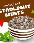 Chocolate Starlight Mints Hard Candy 1 Pound Bag  Approx 70 Count