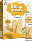 Hot-Kid Baby Mum-Mum Rice Rusks, Original, 24 Pieces (Pack of 6) Gluten Free, Allergen Free, Non-GMO, Rice Teether Cookie for Teething Infants