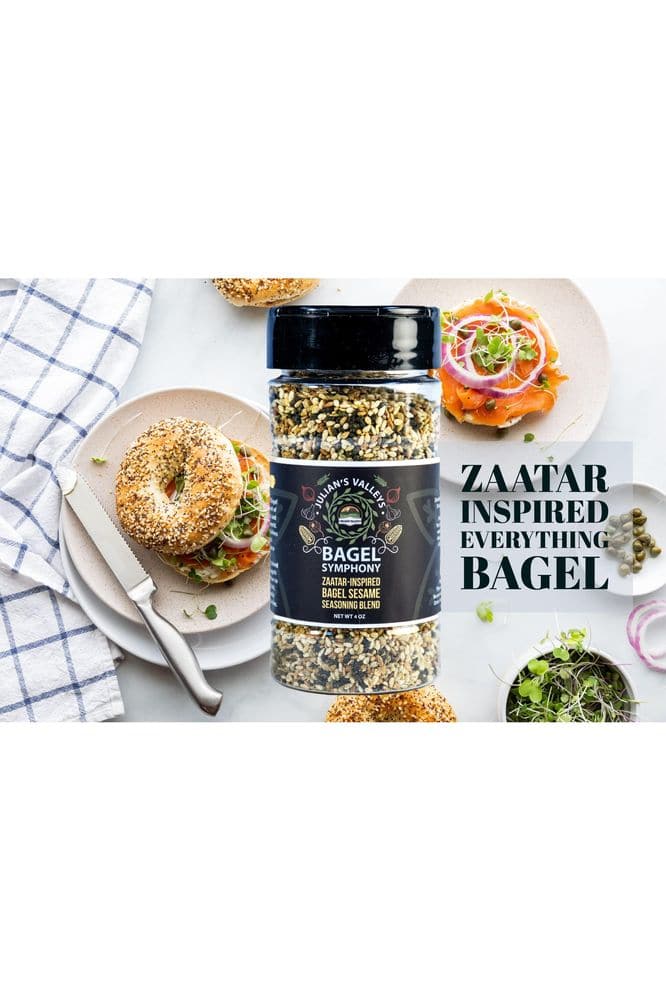 Zaatar-Inspired Everything Bagel Seasoning Blend By Julian&#39;s Valleys - Original Bagel Sesame Spice with Thyme - 4OZ