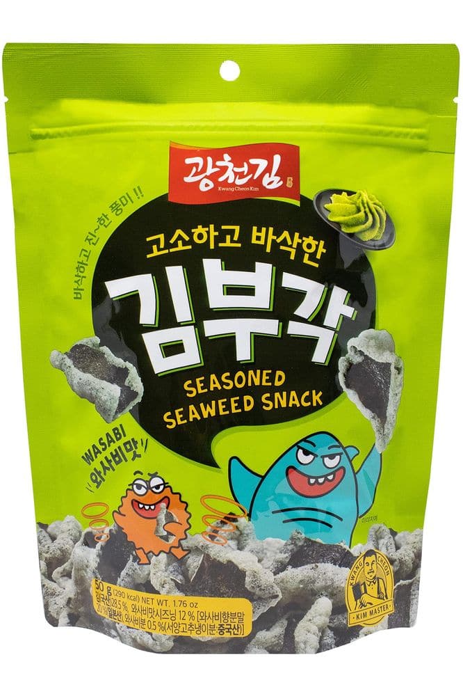 KIMNORI Kwangcheon Kim Gimbugak Baked Seaweed Snacks - Original Flavor Korean Crispy Seaweed Chips in Resealable Bag 50g 1.76 ounce ??? ????????? ????? ?????