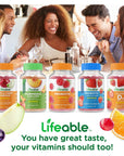 Lifeable Sugar Free Prebiotics Fiber for Adults - 4g - Great Tasting Natural Flavored Gummy Supplement - Keto Friendly - Gluten Free, Vegetarian, GMO Free - for Gut and Digestive Health - 90 Gummies