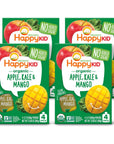 HAPPYKID Organics Organic Kid Snack, Apple, Kale, & Mango, 3.17 Ounce Pouch, Pack of 16 (Packaging May Vary)