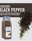 McCormick Culinary Cracked Black Pepper, 16 oz - One 16 Ounce Container of Cracked Black Peppercorns for Garnishes, Best with Kabobs, Steak, Marinades, Tossed Salads and More