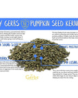 GERBS Raw Pumpkin Seed Kernels 1 LB  Top 14 Allergy Free Food  Protein rich super snack food  Use in salads yogurt baking oatmeal trail mix  Grown in Canada packaged in USA  Vegan Kosher