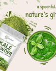 Sustainably US Grown Organic Kale Powder 2 Pounds  Fresh Freeze Dried Source  NutrientDense Greens Superfood  Kale Tea and Green Drink Mix  907 Servings No GMOs Vegan Friendly