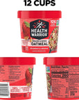 Quaker Health Warrior Grains & Seeds Oatmeal, Strawberry Almond, 2.11 Oz, Pack of 12