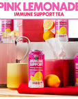 Ryl Immune Support Iced Tea Pink Lemonade 500mg Vitamin C with Vitamin D  Zinc Zero Sugar Zero Calories 160 Fl Oz 12Pack