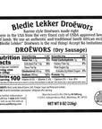 Bledie Lekker Droewors Dried Sausage 8oz