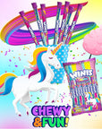 Chewy Candy Swirl  Winis Unicorn Cotton Candy Flavored  Sharing Size 43 Oz Bag  11 Pieces