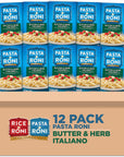 Pasta Roni Butter  Herb Italiano Rigatoni Mix 55 oz Pack of 12 Boxes