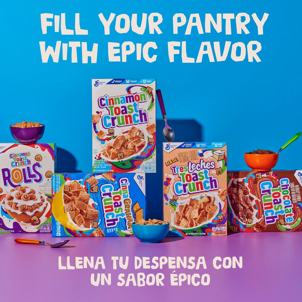 Tres Leches Toast Crunch Breakfast Cereal Crispy Artificially Tres Leches Flavored Cinnamon Cereal 32 oz