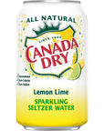 Canada Dry Lemon Lime Sparkling Seltzer Water 12 Fluid Ounce Can 8 Count