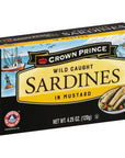 Crown Prince Sardines in Mustard 425Ounce Cans Pack of 12