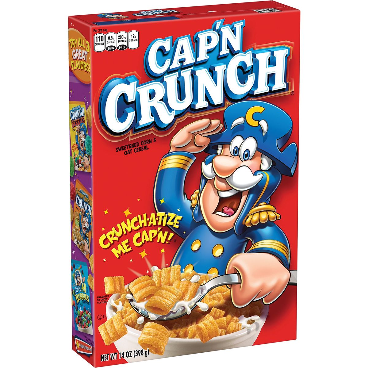 Capn Crunch Breakfast Cereal Original 14oz Boxes 4 Pack