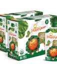 Happy Baby, Organic Stage 2 Food Simple Combos Apples 4oz , Spinach Apple Kale, 64 Ounce (Pack of 2)